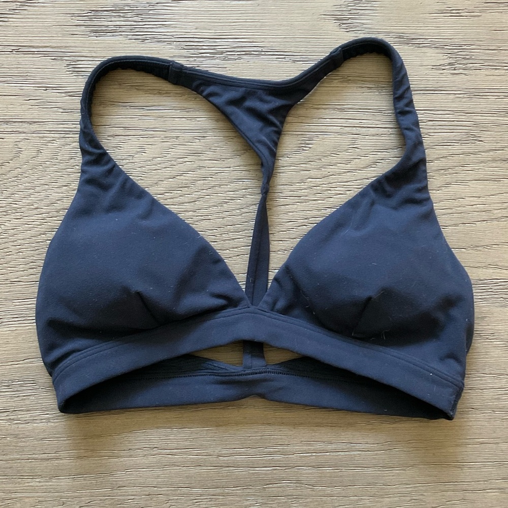 Athleta Navy Blue Triangle Racerback Sports Bra